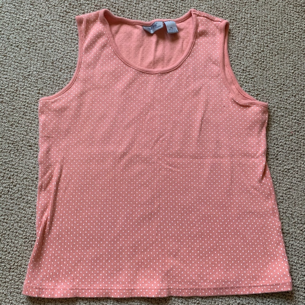 Pink polka dot tank top